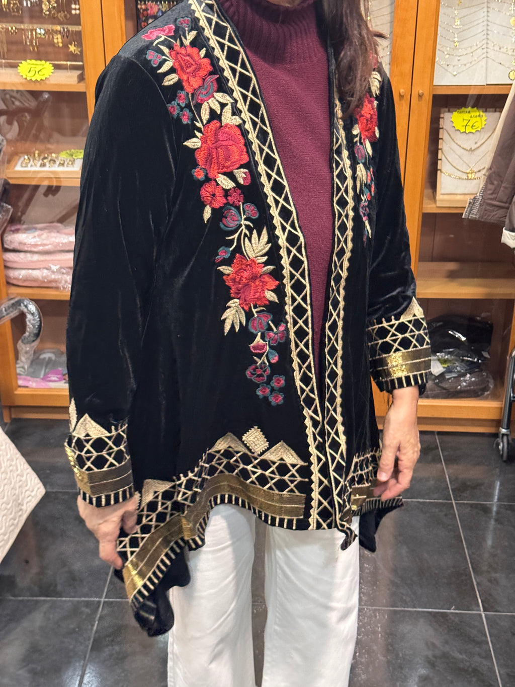 Chaqueta Kimono de Terciopelo