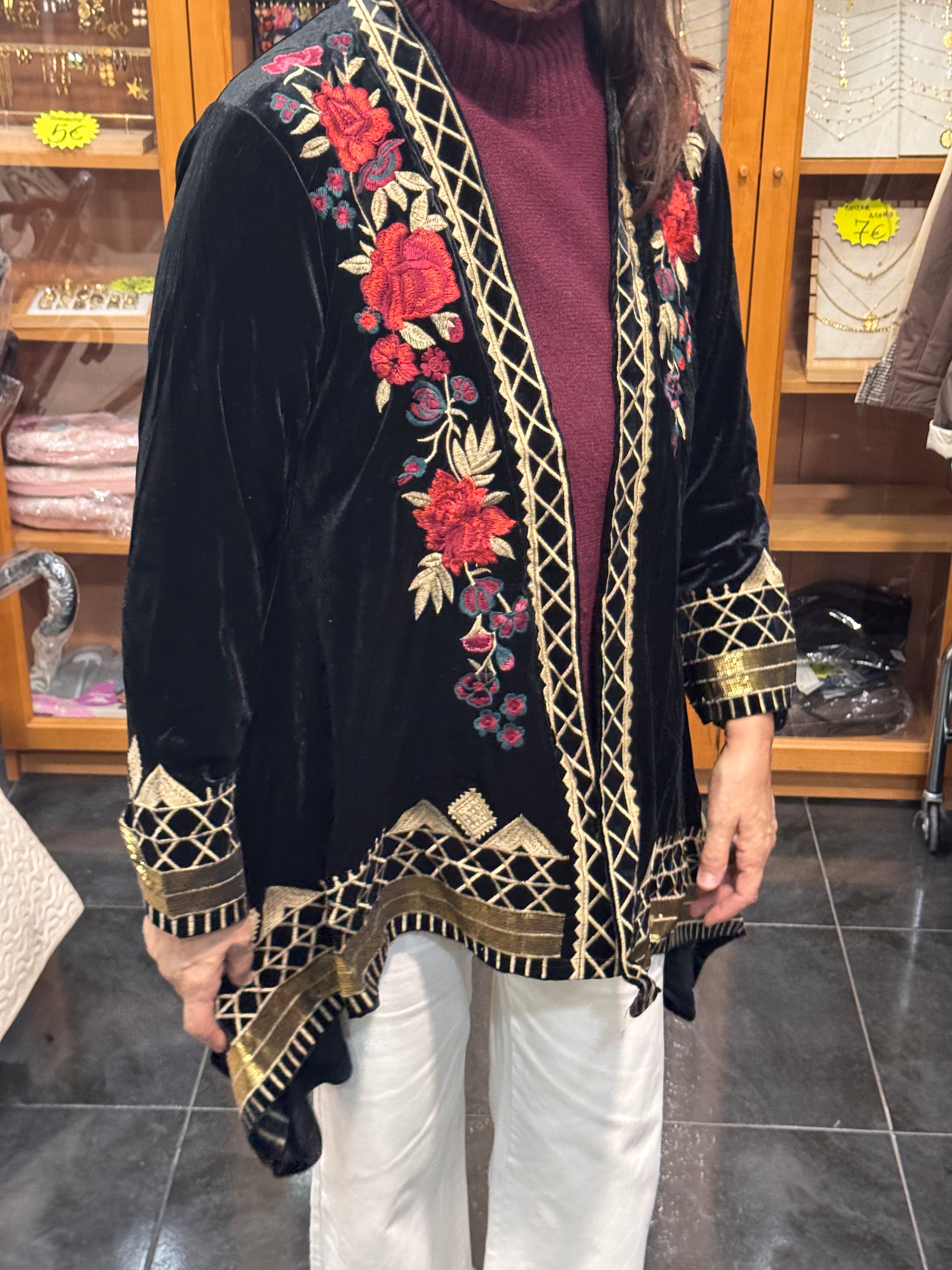 Chaqueta Kimono de Terciopelo