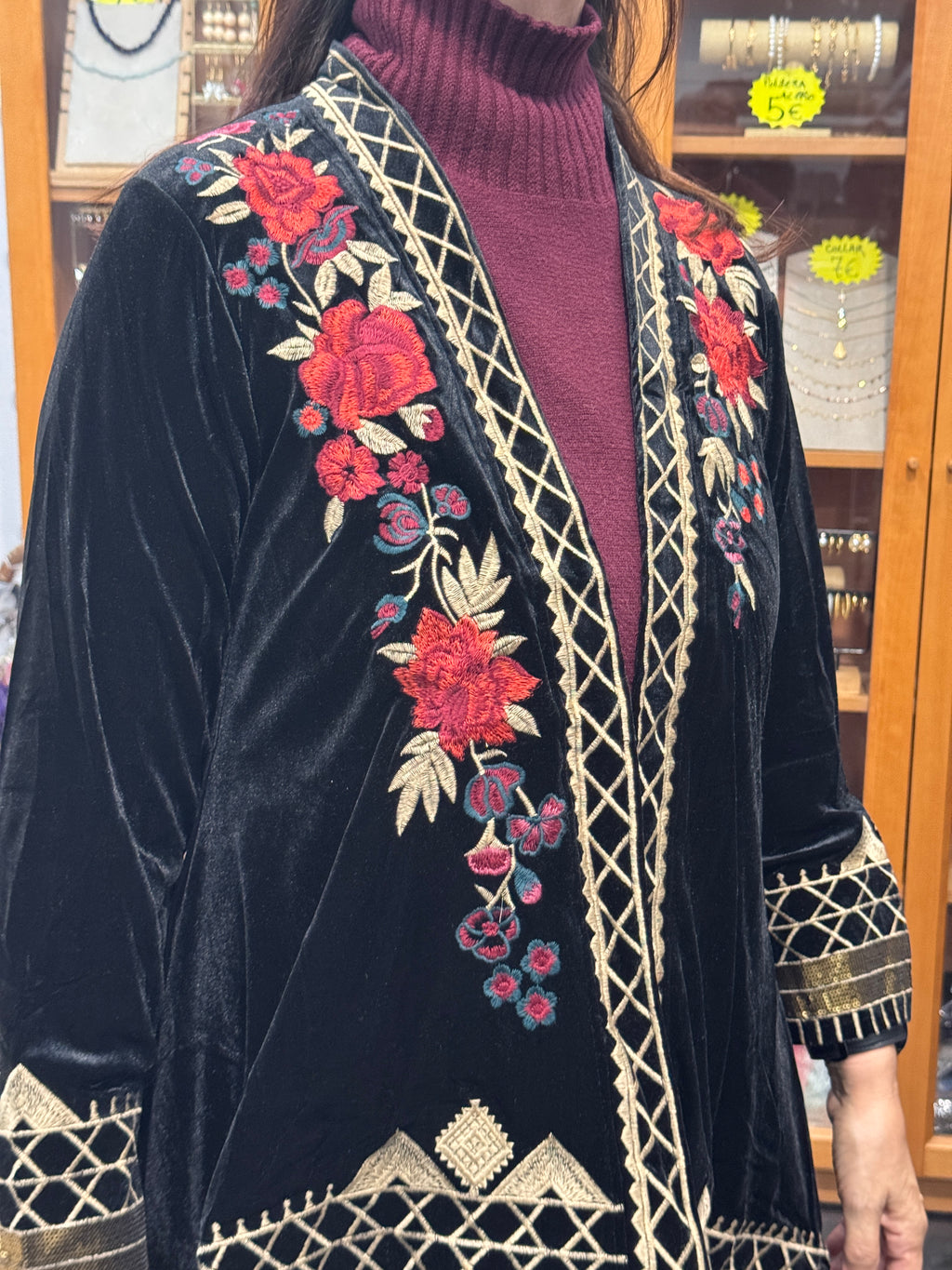 Chaqueta Kimono de Terciopelo