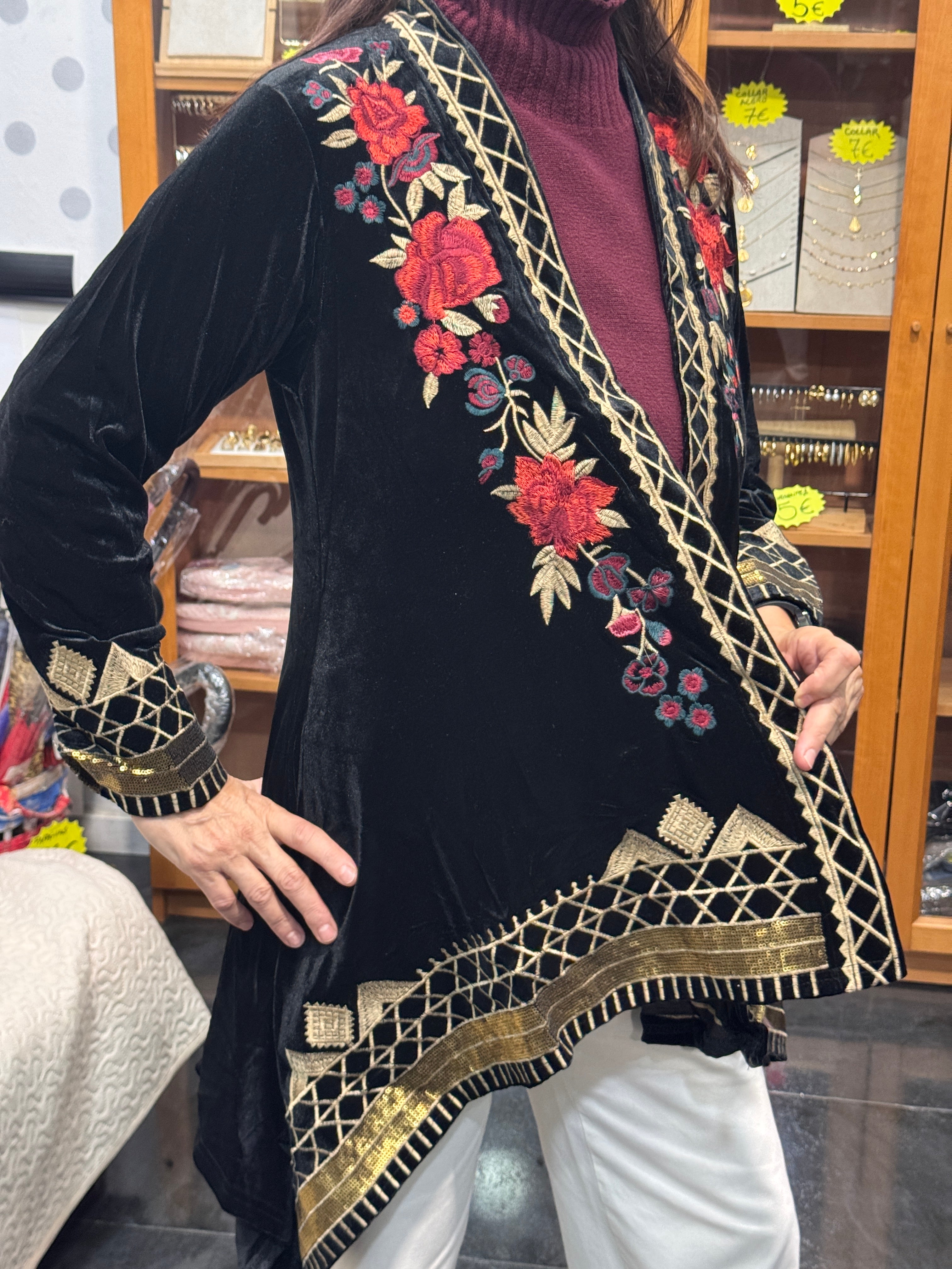 Chaqueta Kimono de Terciopelo