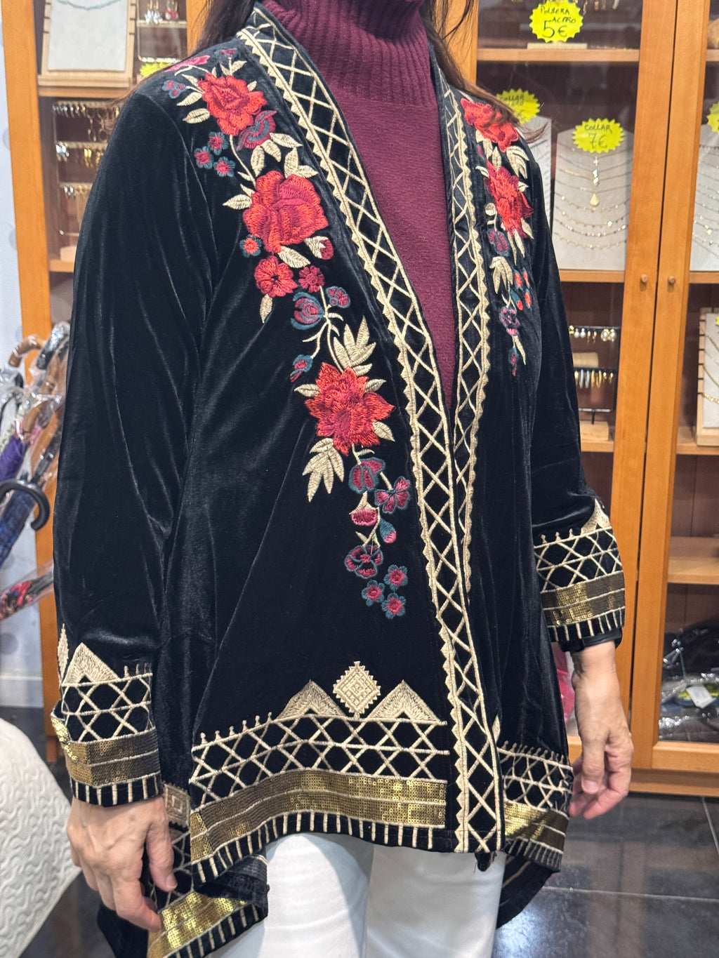 Chaqueta Kimono de Terciopelo